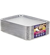 Aluminum Pans Half Size Textured Cookie Sheet 15 Count Durable Nonstick Baking Sheets 15.87