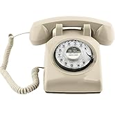 Sangyn Retro Rotary Dial Phone 1960s Style Vintage Telephone Old-Fashioned Desk Landline Phones w...