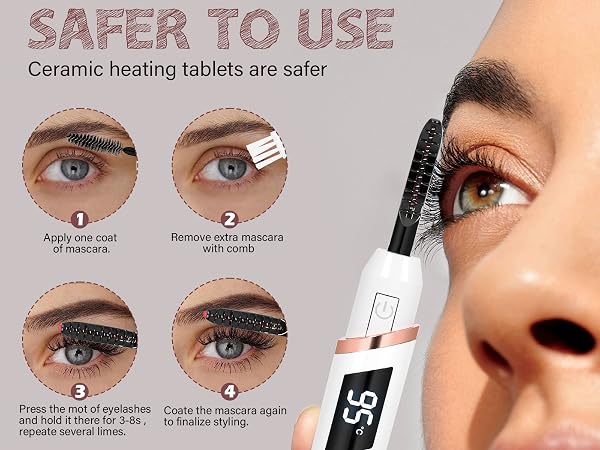Heated Eyelash Curler for Women, Electric Lash Curler
