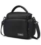 Cwatcun Single Shoulder Crossbody Compact Camera Bag Case Compatible for Canon Nikon Sony SLR DSL...
