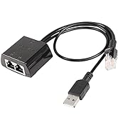 SinLoon RJ45 Network Splitter Adapter, Ethernet Cable Splitter 1 to 2, Cat5, Cat5e, Cat6, Cat7,RJ...