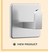 Auxmir Adhesive Hooks 15lb(Max) Towel Hooks, 5 Pack No Drilling Damage Free Wall Hooks, Thicken S...