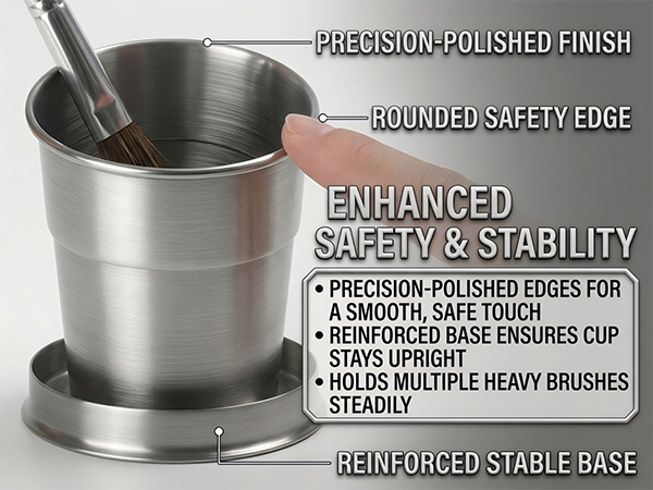 Stainless Steel Collapsible Paint Brush Washer