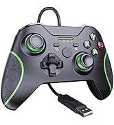 YAEYE Wired Controller for Xbox Series X|S, USB Gamepad with Dual Vibration, 3.5mm Audio Jack, Ga...