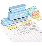 Mini 5-Hole Binding Machine - IMLIKE 5 Holes Binding Machine with 16 Loose-Leaf Binding Strips - ...