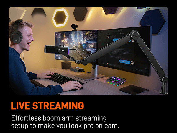 streaming mic boom arm stand