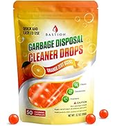 Garbage Disposal Cleaner and Deodorizer Drops- [[50-Count]] Orange Zest Scented Kitchen Sink Fres...