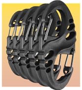 M-Tac Small Plastic Carabiner Double Clip Dual Mini S Hook Biners 5 Pack