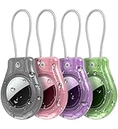 4 Pack Protect Case Compatible with Apple AirTag, Secure GPS Tracker Holder Waterproof with Wire ...