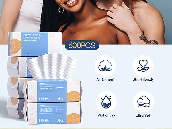 PoeticEHome disposable cotton tissue face towel