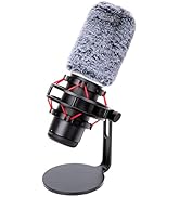 YOUSHARES QuadCast Mic Windscreen, Furry Wind Cover Compatible with HyperX QuadCast Mic and Hyper...