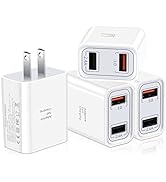 QC 3.0 Wall Charger, Pofesun 4Pack Quick Charge 3.0 Fast Charging Block Wall Charger Adapter,Dual...