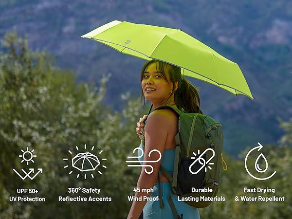 Durable, Travel Umbrella, Sun protection, wind tested