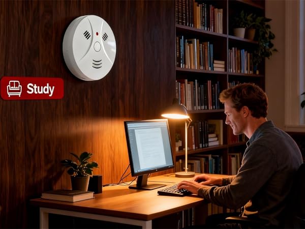 4 Pack Combination Smoke and Carbon Monoxide Detector Battery Operated