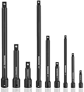 WORKPRO 9 PCS Impact Driver Extension Bar Set, 1/4", 3/8" and 1/2" Drive Socket Extension, Premiu...