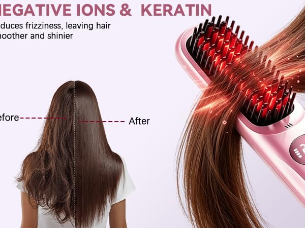 NEGATIVE IONS &amp;amp;amp; KERATINReduces frizziness, leaving hair smoother and shinier