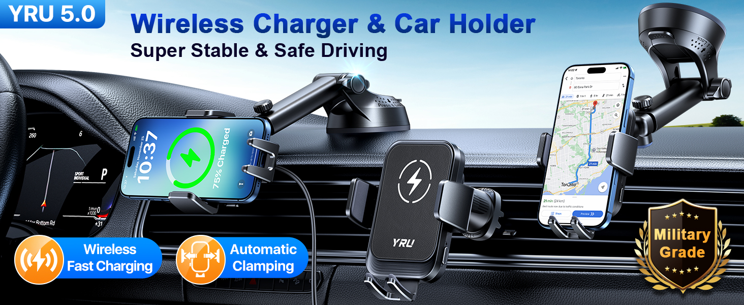 car phone holder wireless car charger mount phone holders for your car dashboard windshield vent