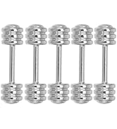 5PCS Miniature Dumbbells,1:12 Miniature Gym Equipment Dollhouse Tiny Dumbbell Toys for Doll House...