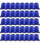 KUUQA 40Pcs Blue Drawstring Backpack Bags Sack Drawstring Bags Bulk String Backpack Storage Bags ...