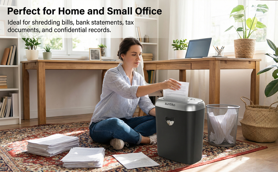home office paper shredder for shredding bills documents and confidential papers