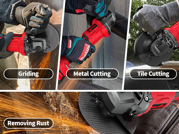 Power Angle Grinders with 2 * 4.0Ah Batteries &amp;amp; 3 Cutting Wheels