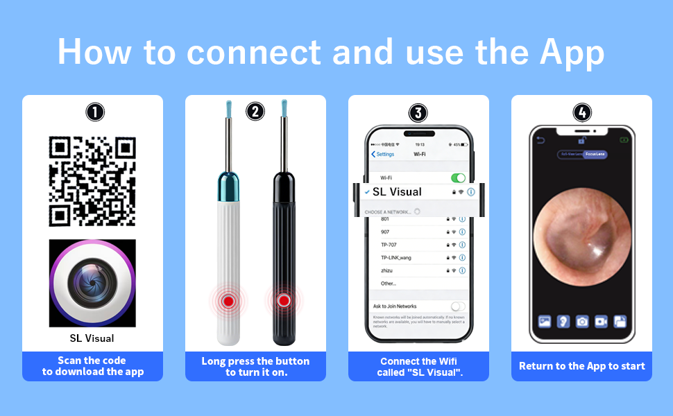 1080P HD Visual Ear Remover with LED Lights