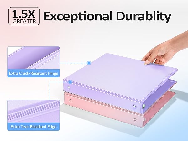 one inch binder with pockets