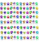 OLUPP 48 Pack LED Light Up Rings, Glow in the Dark Party Supplies, 6 Style Flashing Glow in the D...