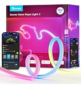 Govee RGBIC Neon Lights 32.8ft Works with Matter, Alexa, Google Assistant | LED Smart Neon Rope L...