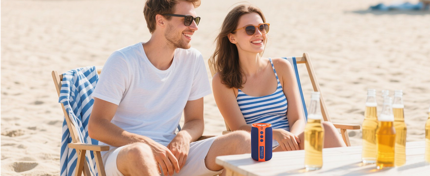 beach essentials blue tooth speaker