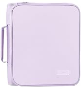 SUNEE Zippered Binder Bag with Handle, 2-Inch 3-Ring O-Ring, 500-Sheet Capacity, Includes Zip Poc...