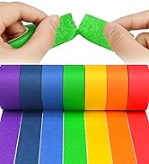 Eiyisem Colored Masking Tape, 12 Roll Pack, 504 Ft x 1 Inch Wide Colored Painters Tape for Arts &amp;...