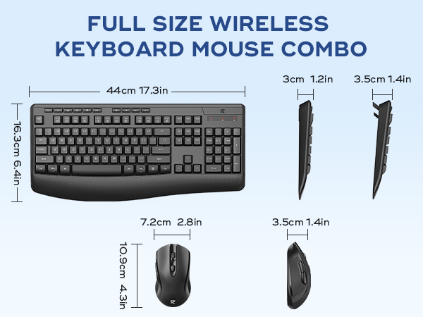 Full size Wireless Keyboard and mouse combo