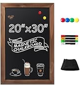 SELEAD 100% Real Wood Frame Magnetic Chalkboard Words Sign - 20