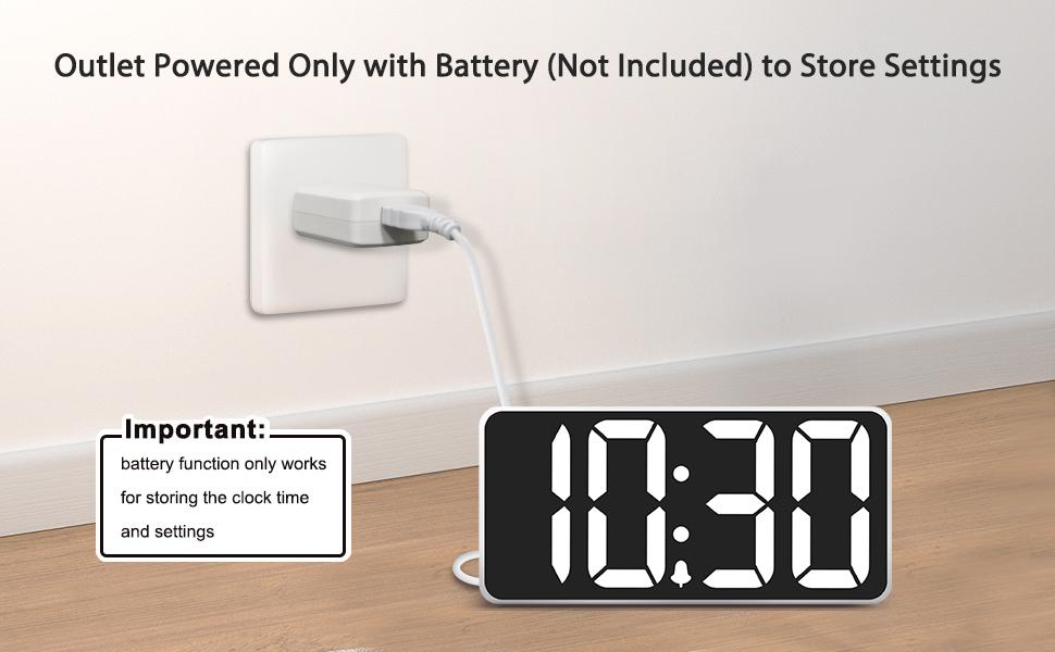 Outlet Powered Digital Clock