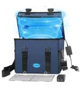 UVC Sanitizer Box Ozone Free with Timer, Portable Large Cleaner Bag with USB Port, UV Light Blue ...