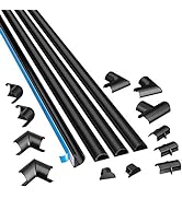 D-Line 13.12ft Cord Hider Kit, Patented Cable Cover, Hide Wires on Wall, Channel for TV Mount Cor...