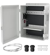 Joinfworld White Outdoor Electrical Box Waterproof Nema Enclosure 16x11x6 Plastic WiFi Box with F...