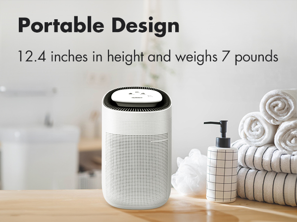 Portable design weighing 7lbs and 12.4 inches in height