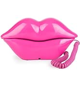 Sangyn Lip Phone Cute Corded Lip Telephones Novelty Sexy Mouth Wired Phone Cartoon Shaped Real La...