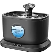 Cat Water Fountain, Radar Sensing Cordless Water Fountains for Cats Indoor, Battery Operated Wire...