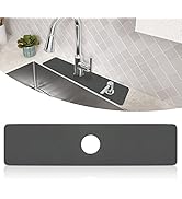 LOPNUR Faucet Mat for Kitchen Sink Protectors, 24 Inch Long Kitchen Sink Splash Guard Behind Fauc...