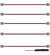 Fluflux 2-Pin Solderless Jumper Connectors for 8mm LED Strip Lights, with Pre-Installed 6'' 20AWG...