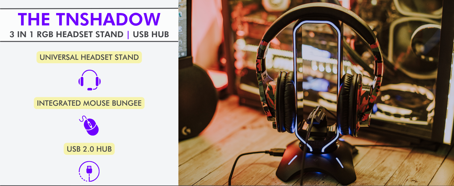 rgb headset stand