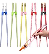 5 Pairs Reusable Training Chopsticks Set, 9.45 Inch Dishwasher Safe Fiberglass Japanese Chopstick...