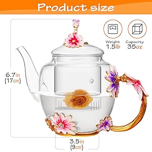 flower tea pot