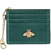 SEAVILIA Card Holder Keychain Wallet for Women with ID Window RFID Coin Purse Bee Gifts Slim Mini...