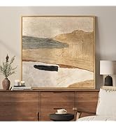 Framed Neutral Abstract Wall Art, Large Modern Canvas Prints Paintings Artwork for Walls, Minimal...