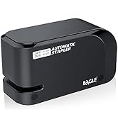 Eagle Automatic Stapler, Heavy Duty, Electric, 20 Sheet Capacity, Battery or AC Powered, Black