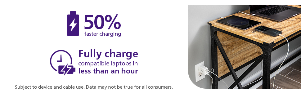 50% faster charging